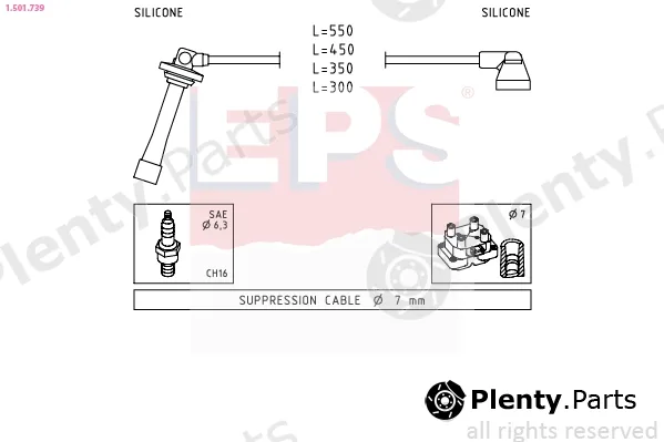 EPS 1.501.739 — Ignition Cable Kit Made in Italy - OE Equivalent