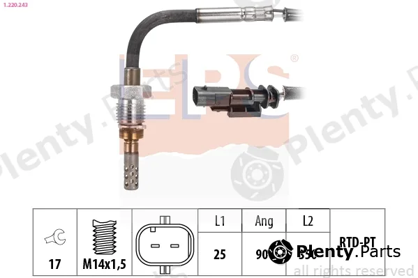 EPS 1.220.243 — Sensor, exhaust gas temperature Made in Italy - OE Equivalent
