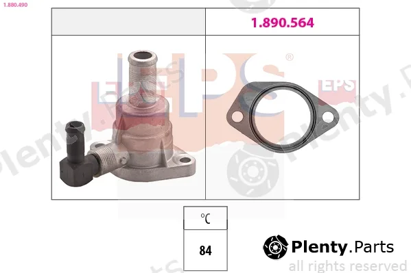 EPS 1.880.490 — Thermostat, coolant Made in Italy - OE Equivalent