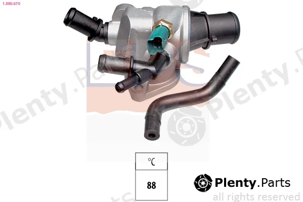 EPS 1.880.670 — Thermostat, coolant Made in Italy - OE Equivalent