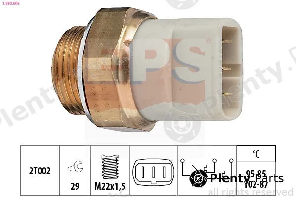 EPS 1.850.605 — Temperature Switch, radiator fan Made in Italy - OE Equivalent
