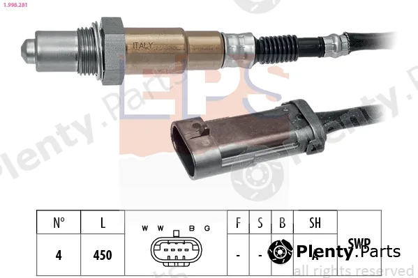 EPS 1.998.281 — Lambda Sensor Made in Italy - OE Equivalent