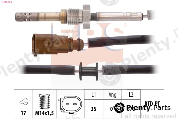 EPS 1.220.075 — Sensor, exhaust gas temperature Made in Italy - OE Equivalent