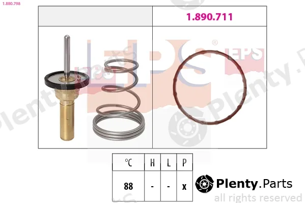EPS 1.880.798 — Thermostat, coolant Made in Italy - OE Equivalent
