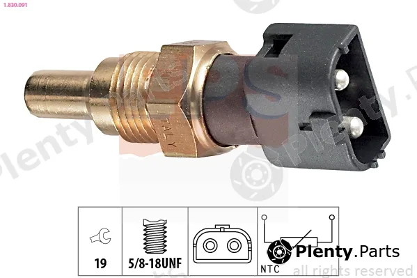 EPS 1.830.091 — Sensor, coolant temperature Made in Italy - OE Equivalent