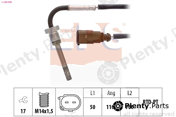 EPS 1.220.048 — Sensor, exhaust gas temperature Made in Italy - OE Equivalent