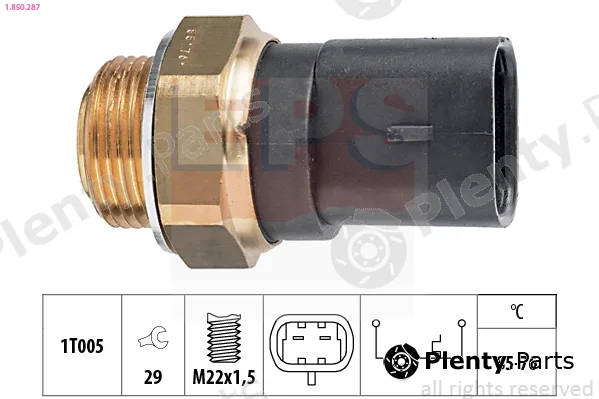 EPS 1.850.287 — Temperature Switch, radiator fan Made in Italy - OE Equivalent