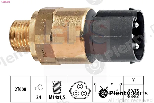 EPS 1.850.679 — Temperature Switch, radiator fan Made in Italy - OE Equivalent