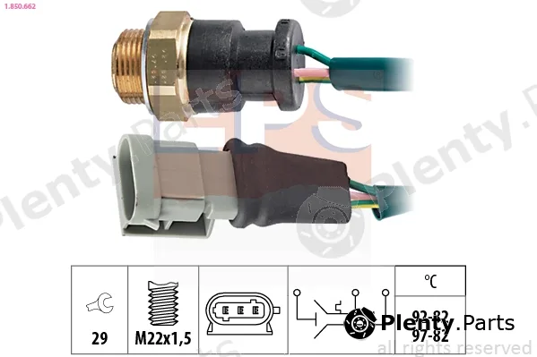 EPS 1.850.662 — Temperature Switch, radiator fan Made in Italy - OE Equivalent