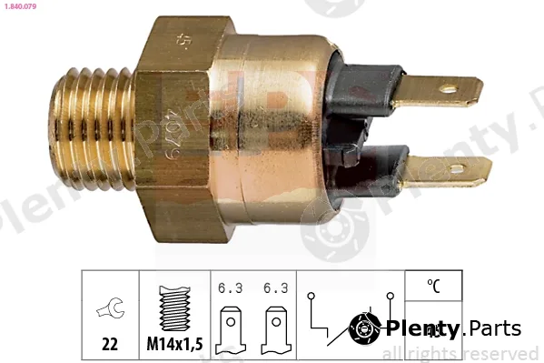 EPS 1.840.079 — Temperature Switch, coolant warning lamp Made in Italy - OE Equivalent