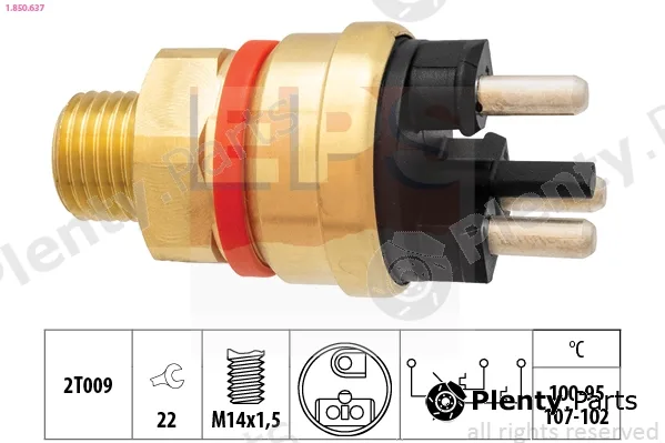 EPS 1.850.637 — Temperature Switch, radiator fan Made in Italy - OE Equivalent