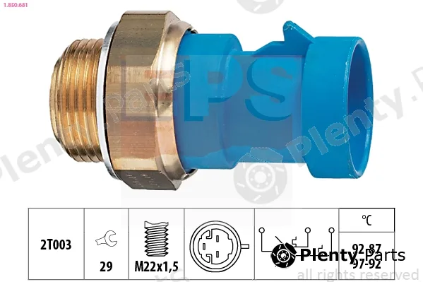 EPS 1.850.681 — Temperature Switch, radiator fan Made in Italy - OE Equivalent