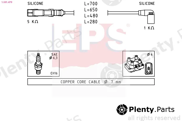 EPS 1.501.479 — Ignition Cable Kit Made in Italy - OE Equivalent