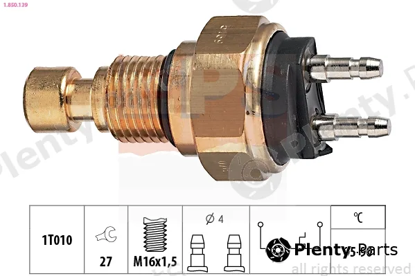 EPS 1.850.139 — Temperature Switch, radiator fan Made in Italy - OE Equivalent