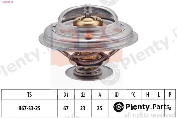 EPS 1.880.361S — Thermostat, coolant Made in Italy - OE Equivalent