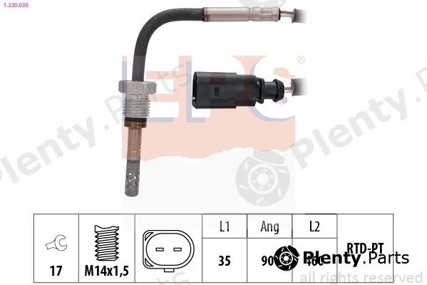 EPS 1.220.036 — Sensor, exhaust gas temperature Made in Italy - OE Equivalent