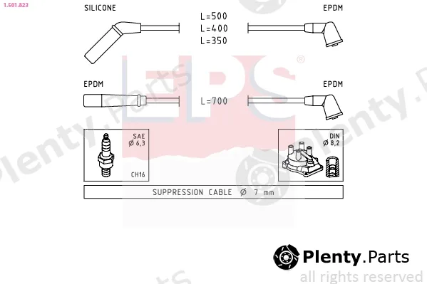 EPS 1.501.823 — Ignition Cable Kit Made in Italy - OE Equivalent