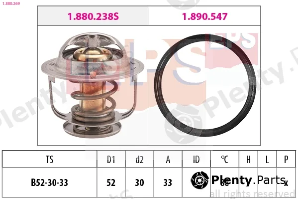 EPS 1.880.269 — Thermostat, coolant Made in Italy - OE Equivalent