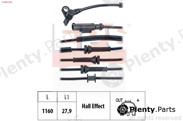 EPS 1.960.161 — Sensor, wheel speed Made in Italy - OE Equivalent
