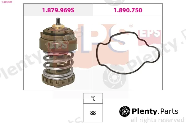 EPS 1.879.981 — Thermostat, coolant Made in Italy - OE Equivalent
