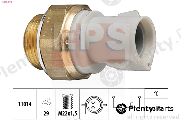 EPS 1.850.129 — Temperature Switch, radiator fan Made in Italy - OE Equivalent