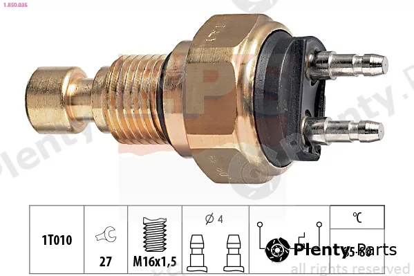EPS 1.850.035 — Temperature Switch, radiator fan Made in Italy - OE Equivalent