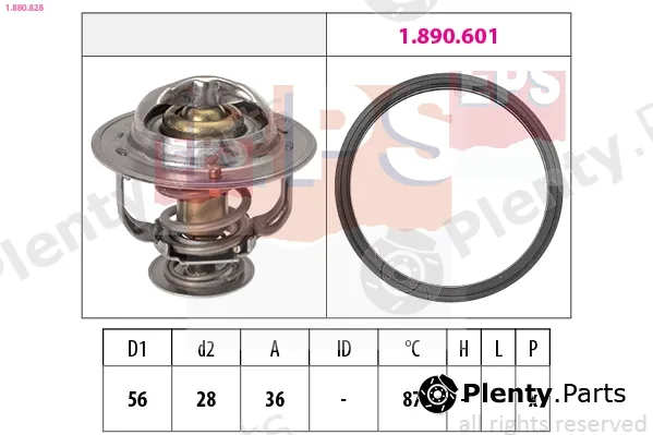 EPS 1.880.828 — Thermostat, coolant Made in Italy - OE Equivalent