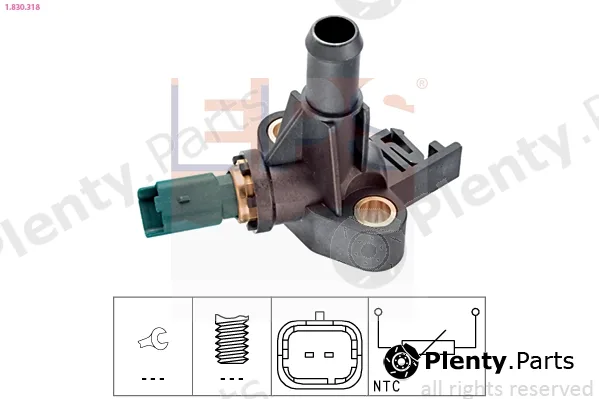 EPS 1.830.318 — Sensor, coolant temperature Made in Italy - OE Equivalent