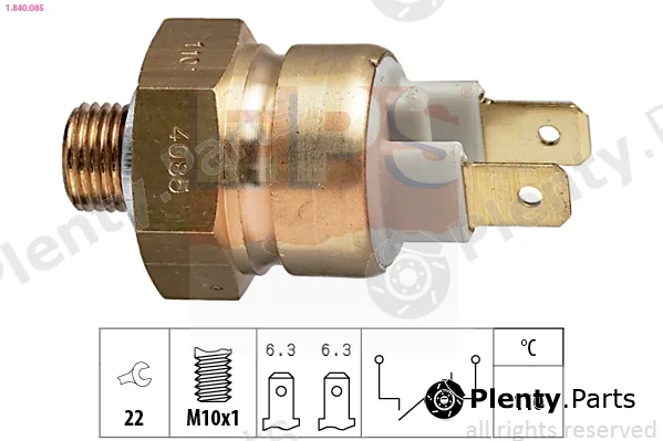 EPS 1.840.085 — Temperature Switch, coolant warning lamp Made in Italy - OE Equivalent