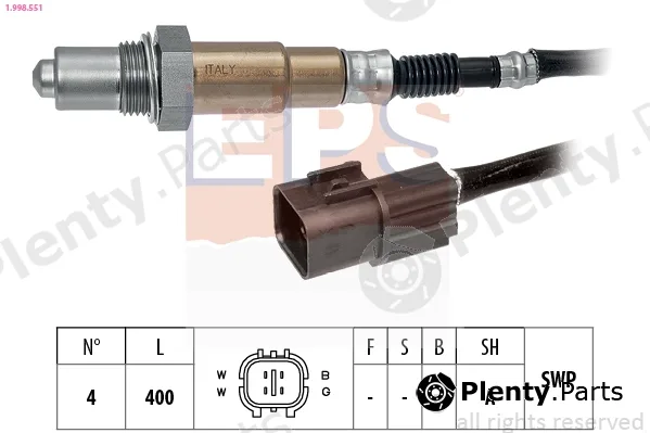 EPS 1.998.551 — Lambda Sensor Made in Italy - OE Equivalent