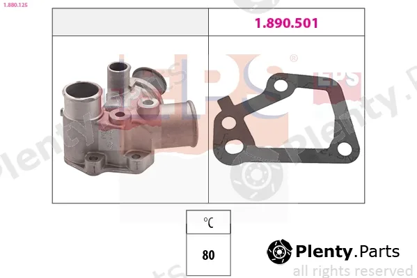 EPS 1.880.125 — Thermostat, coolant Made in Italy - OE Equivalent