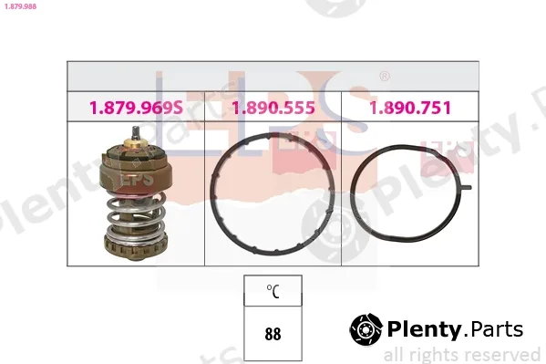 EPS 1.879.988 — Thermostat, coolant Made in Italy - OE Equivalent