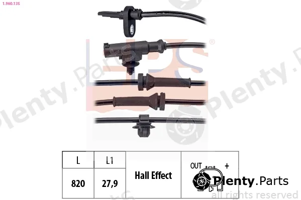 EPS 1.960.135 — Sensor, wheel speed Made in Italy - OE Equivalent