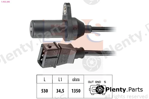 EPS 1.953.265 — Sensor, crankshaft pulse Made in Italy - OE Equivalent