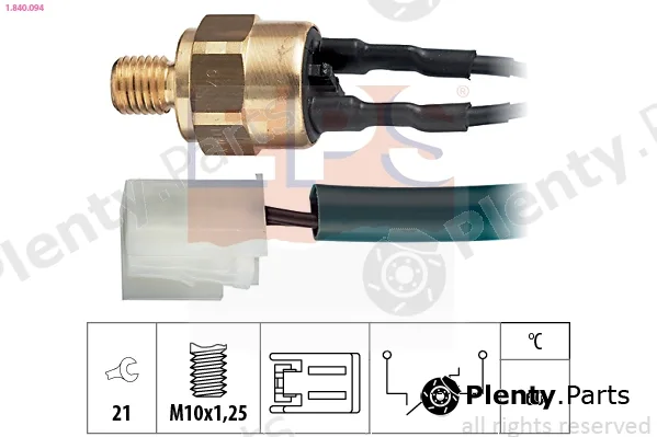 EPS 1.840.094 — Temperature Switch, coolant warning lamp Made in Italy - OE Equivalent