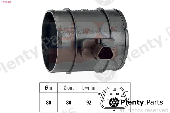 EPS 1.991.438 — Mass Air Flow Sensor Made in Italy - OE Equivalent