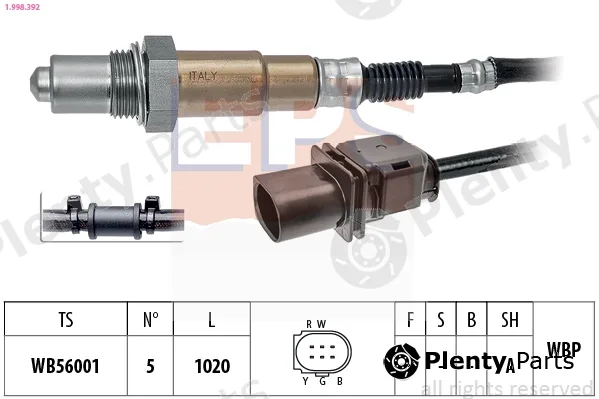 EPS 1.998.392 — Lambda Sensor Made in Italy - OE Equivalent
