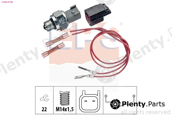 EPS 1.860.274K — Switch, reverse light Made in Italy - OE Equivalent