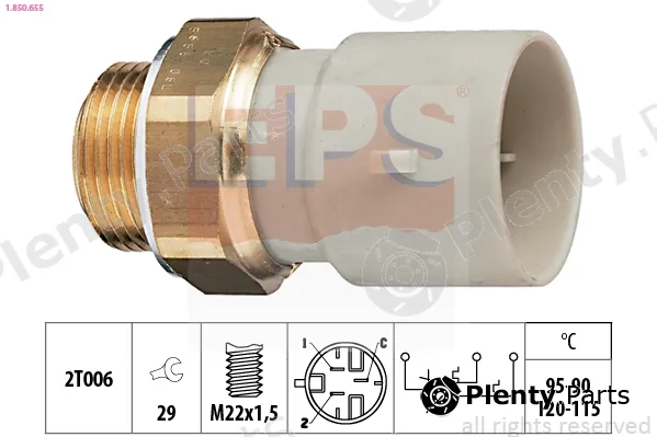 EPS 1.850.655 — Temperature Switch, radiator fan Made in Italy - OE Equivalent