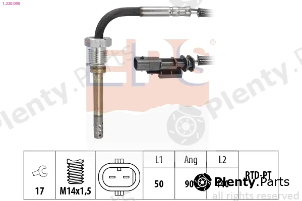EPS 1.220.090 — Sensor, exhaust gas temperature Made in Italy - OE Equivalent