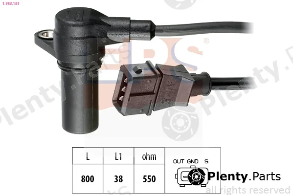 EPS 1.953.181 — Sensor, crankshaft pulse Made in Italy - OE Equivalent