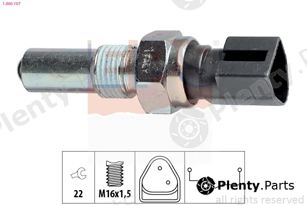 EPS 1.860.107 — Switch, reverse light Made in Italy - OE Equivalent