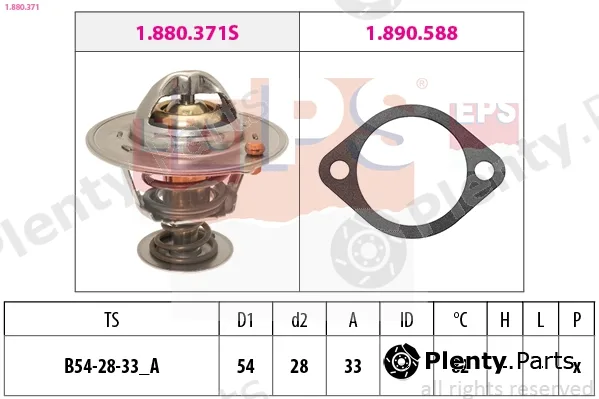 EPS 1.880.371 — Thermostat, coolant Made in Italy - OE Equivalent
