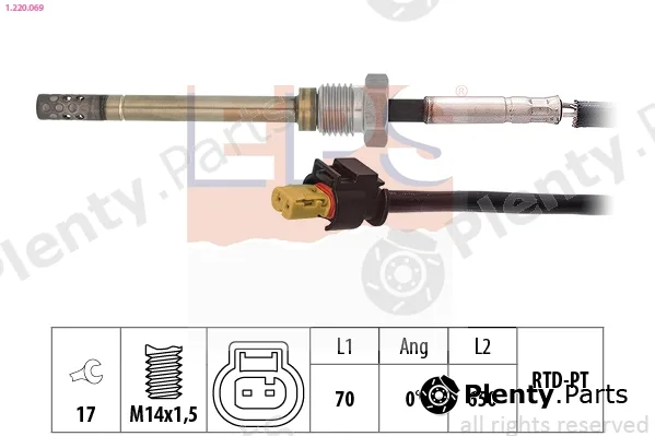 EPS 1.220.069 — Sensor, exhaust gas temperature Made in Italy - OE Equivalent