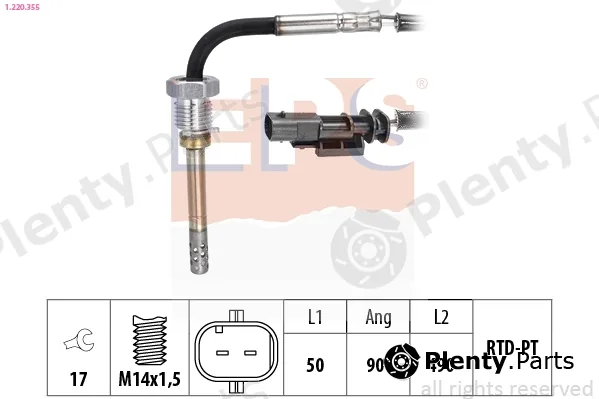 EPS 1.220.355 — Sensor, exhaust gas temperature Made in Italy - OE Equivalent