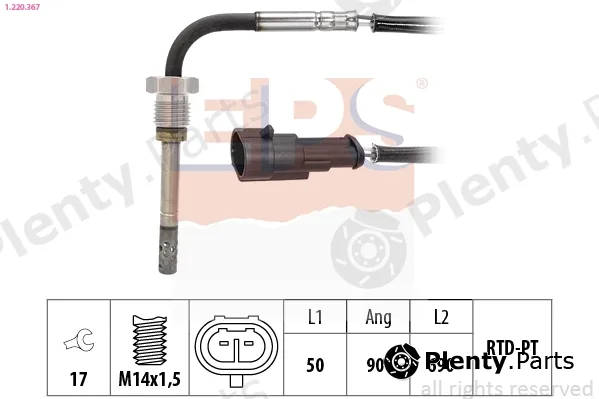 EPS 1.220.367 — Sensor, exhaust gas temperature Made in Italy - OE Equivalent