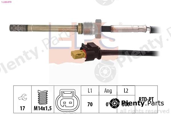 EPS 1.220.079 — Sensor, exhaust gas temperature Made in Italy - OE Equivalent