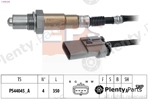 EPS 1.998.584 — Lambda Sensor Made in Italy - OE Equivalent