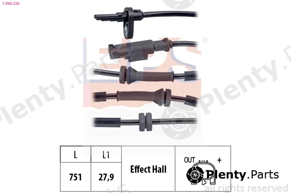 EPS 1.960.226 — Sensor, wheel speed Made in Italy - OE Equivalent