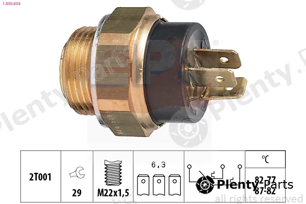 EPS 1.850.604 — Temperature Switch, radiator fan Made in Italy - OE Equivalent